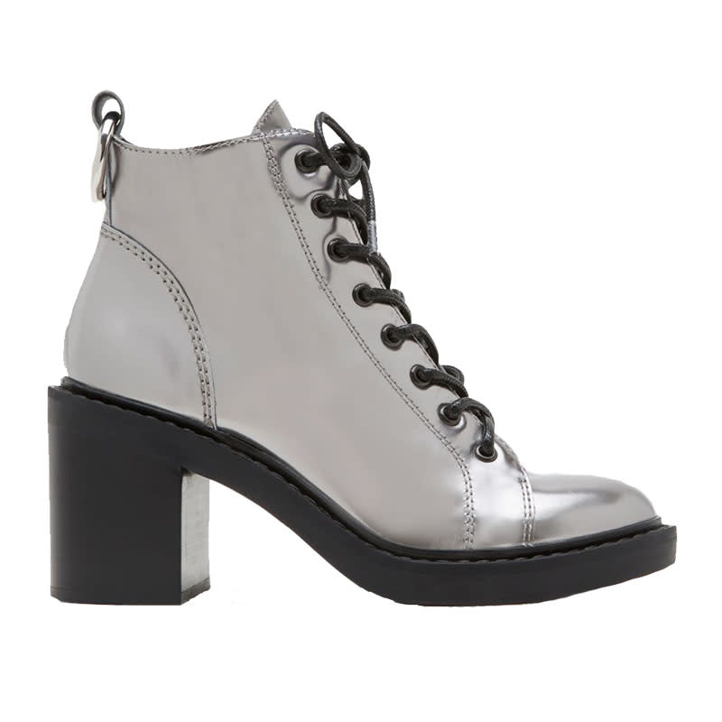 <a rel="nofollow noopener" href="http://rstyle.me/n/cumpr2chdw" target="_blank" data-ylk="slk:Lynx Booties, Dolce Vita, $160Metallic is the way to dress up this trend.;elm:context_link;itc:0;sec:content-canvas" class="link ">Lynx Booties, Dolce Vita, $160<p>Metallic is the way to dress up this trend.</p> </a>