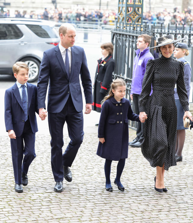 Kate Middleton wears Alessandra Rich polka dot dress at memorial