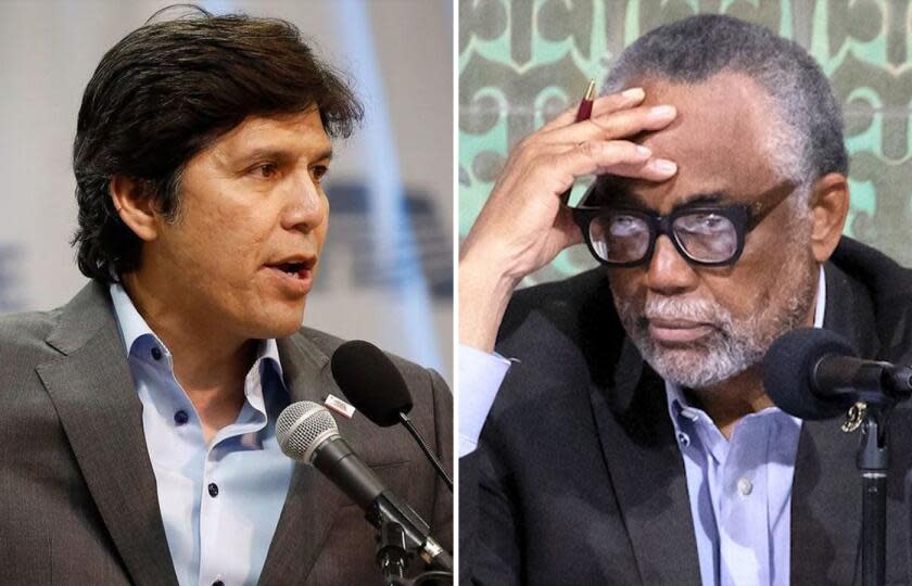 Los Angeles, California-Kevin de Leon, left, and Curren Price, right. (Los Angeles Times)