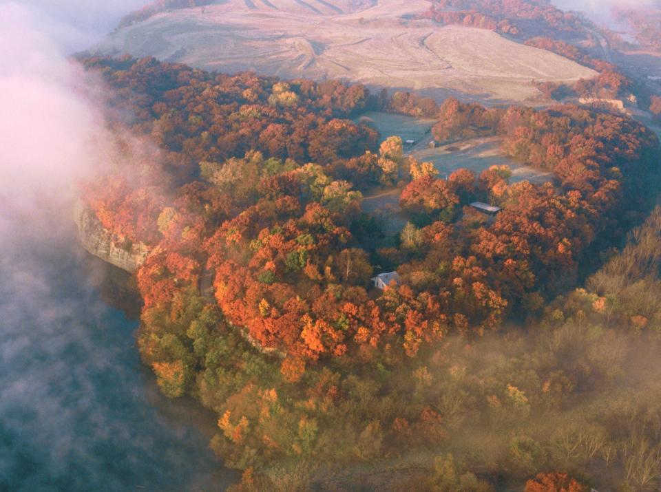 Aerial view of Buffalo Rock State Park