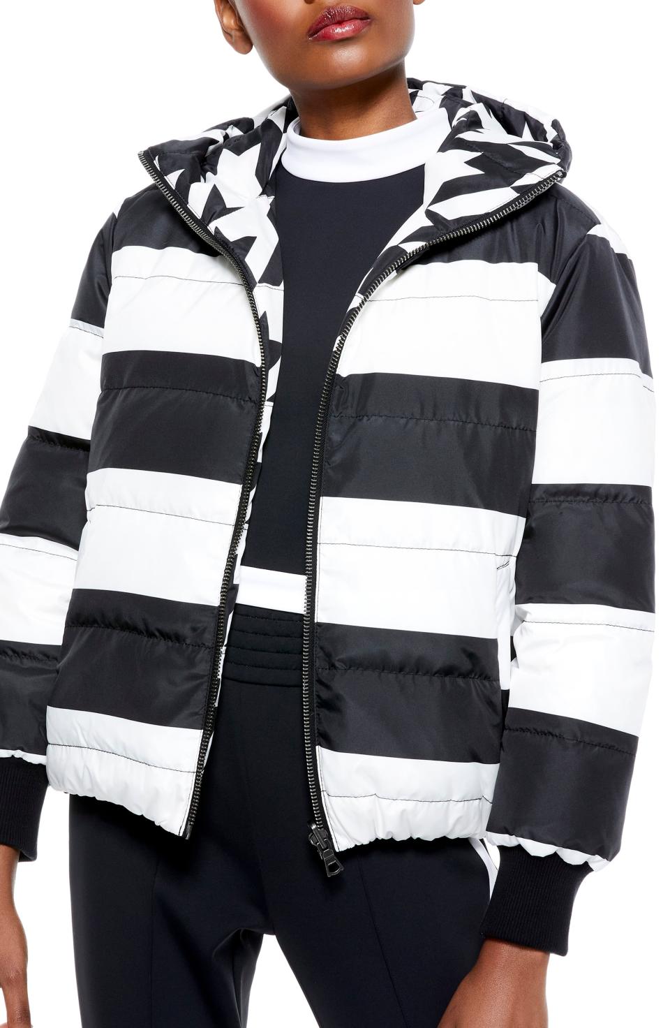 Alice + Olivia Durham Reversible Hooded Down Jacket