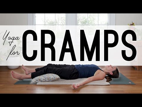 <p><strong>How long? </strong>21 minutes</p><p>This flow is perfect for when you're cramping and achy and want a little bit of relief at that time of the month. </p><p><a href="https://www.youtube.com/watch?v=4JaCcp39iVI&ab_channel=YogaWithAdriene" rel="nofollow noopener" target="_blank" data-ylk="slk:See the original post on Youtube;elm:context_link;itc:0;sec:content-canvas" class="link ">See the original post on Youtube</a></p>