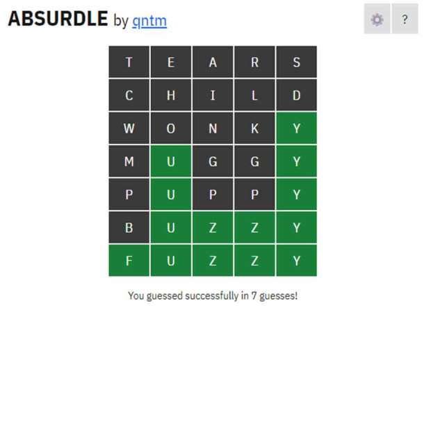 <p>Absurdle</p>