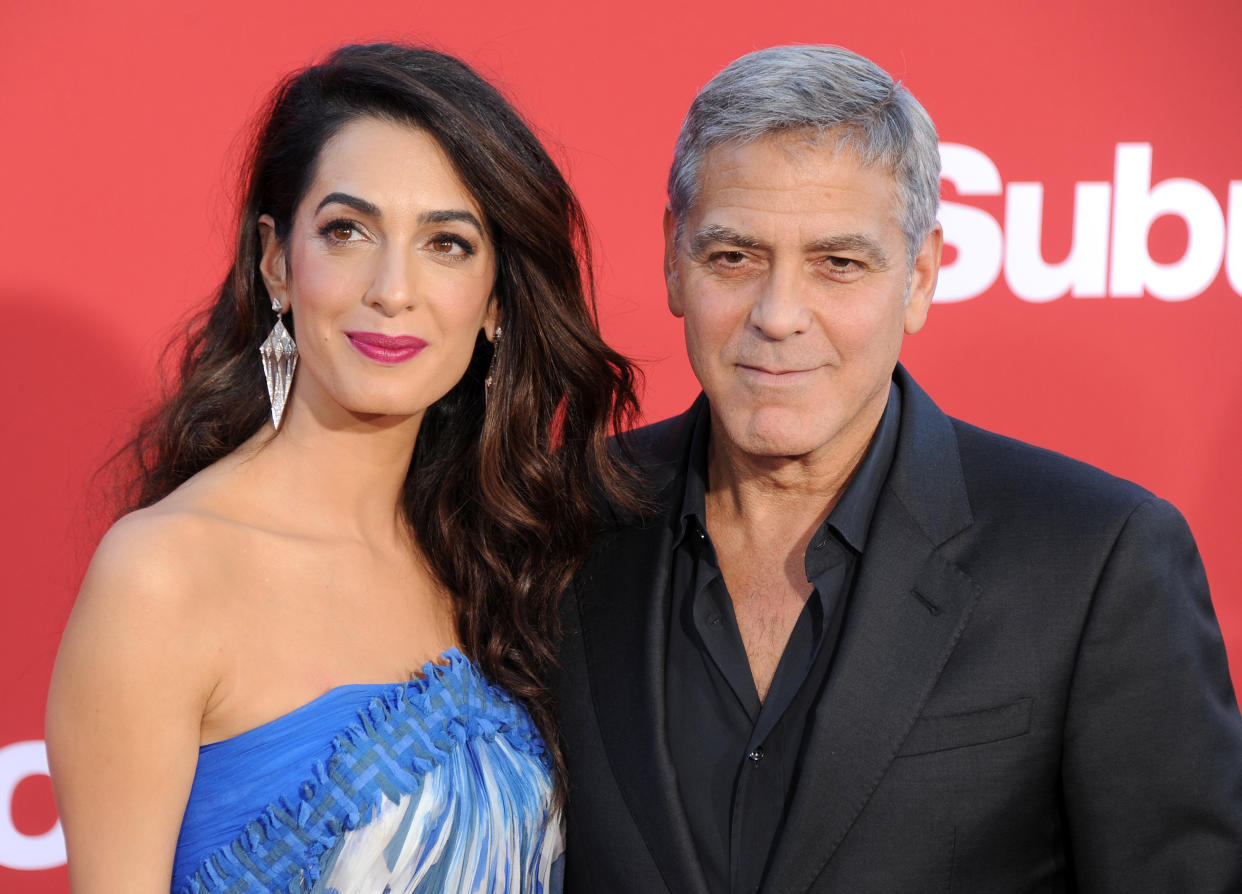 Amal and George Clooney welcomed twins Alexander and Ella in June. (Photo: Gregg DeGuire via Getty Images)