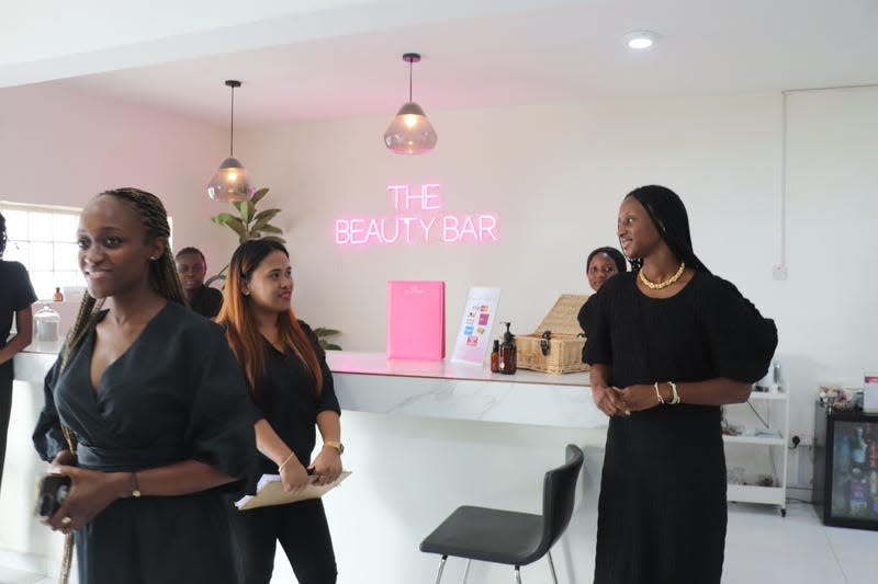 Women owners at The Beauty Bar train and hire local workers.