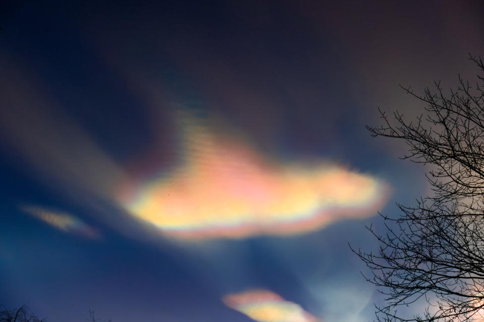 Nacreous clouds above Oslo, Norway.