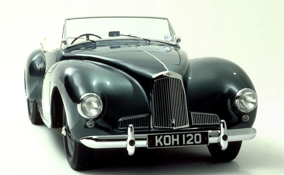 <p>While this limited-production car was never an official DB model, it retroactively became known as the DB1, as it was the first model to be produced during Brown's tenure. Based on Aston Martin's Atom concept car, the 2-Litre Sports used a tubular space frame chassis with Aston's 2.0-liter inline-four. The car <a rel="nofollow noopener" href="https://www.bonhams.com/auctions/22792/lot/83/\" target="_blank" data-ylk="slk:won outright;elm:context_link;itc:0;sec:content-canvas" class="link "><u>won outright</u></a> at its first ever race, the 1948 Spa 24 Hours. Just 15 were produced in total.</p>