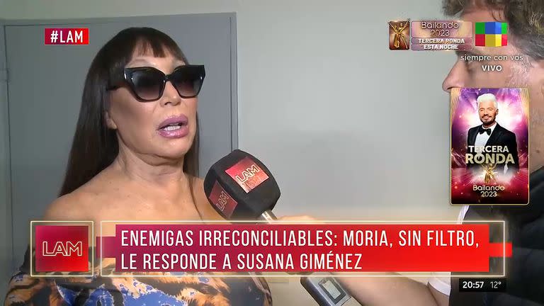 Moria Casán aseguró que no está enojada con Susana Giménez