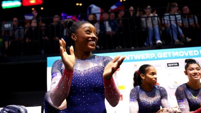 Simone Biles wins fourth gold of world championships as she