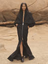 <p>Naomi Campbell hits the runway in a floor-length black dress — featuring a plunging neckline and zipper detailing — during the Off-White Womenswear Fall Winter 2023-2024 show for Paris Fashion Week on March 2. </p>