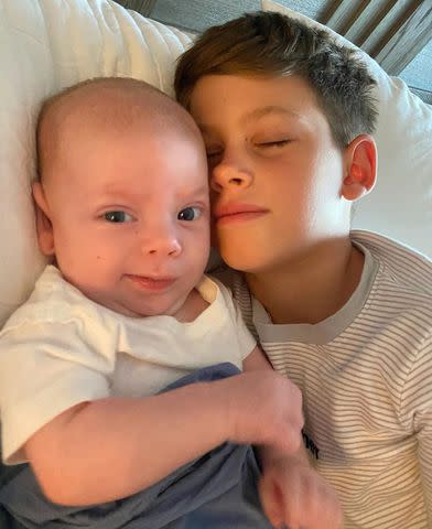 <p>Peta Murgatroyd Instagram</p> Maks Chmerkovskiy and Peta Murgatroyd's sons Rio (left) and Shai