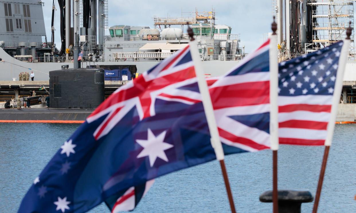 <span>The Australian government will send A$4.6bn (£2.4bn) to the UK over the next 10 years to ensure the Rolls-Royce nuclear reactor production line in Derby can supply reactors for use in Adelaide-built submarines.</span><span>Photograph: Richard Wainwright/AAP</span>