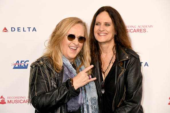 <div class="inline-image__caption"><p>Melissa Etheridge and Linda Wallem attend MusiCares Person of the Year honoring Aerosmith at West Hall at Los Angeles Convention Center on Jan. 24, 2020, in Los Angeles, California.</p></div> <div class="inline-image__credit">Jeff Kravitz/FilmMagic/Getty</div>