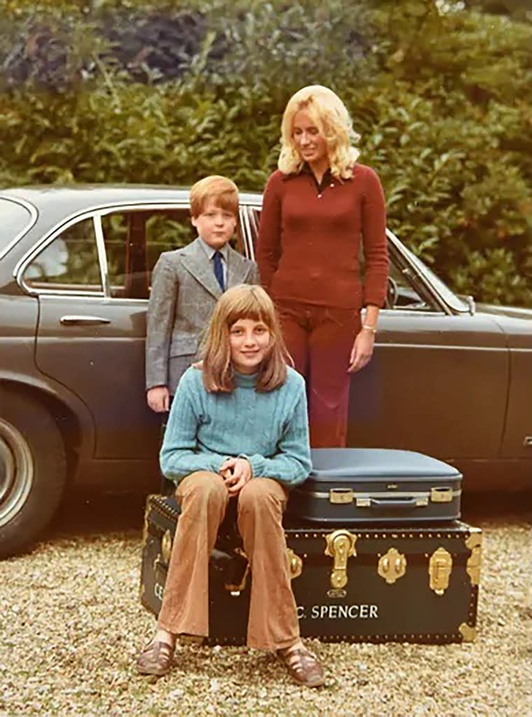 A young Princess Diana is seen here in front of Charles Spencer and a loved one before he heads off to boarding school. Courtesy of Charles Spencer