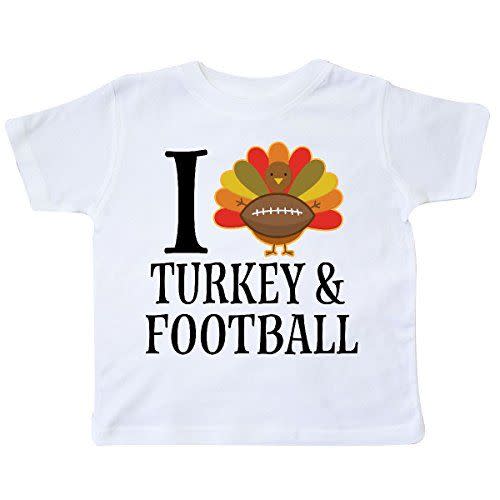 'I Love Turkey and Football' Baby Outfit