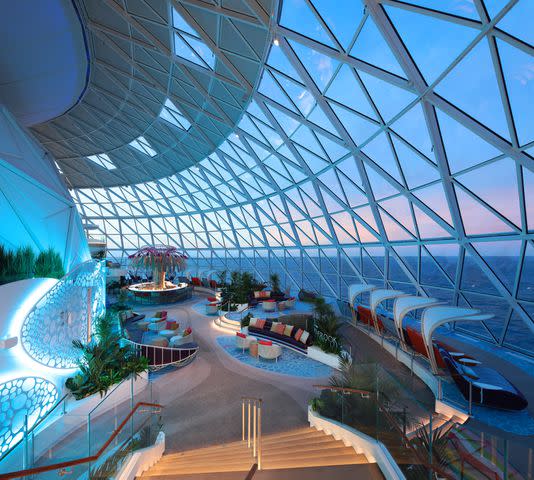 <p>Royal Caribibean</p> Interior shot of the AquaDome.