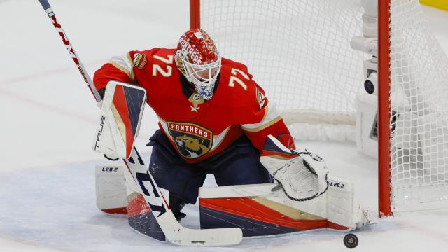 Sergei Bobrovsky is the single biggest reason the Florida Panthers are fighting for a Stanley Cup title. (Sam Navarro/USA TODAY Sports)