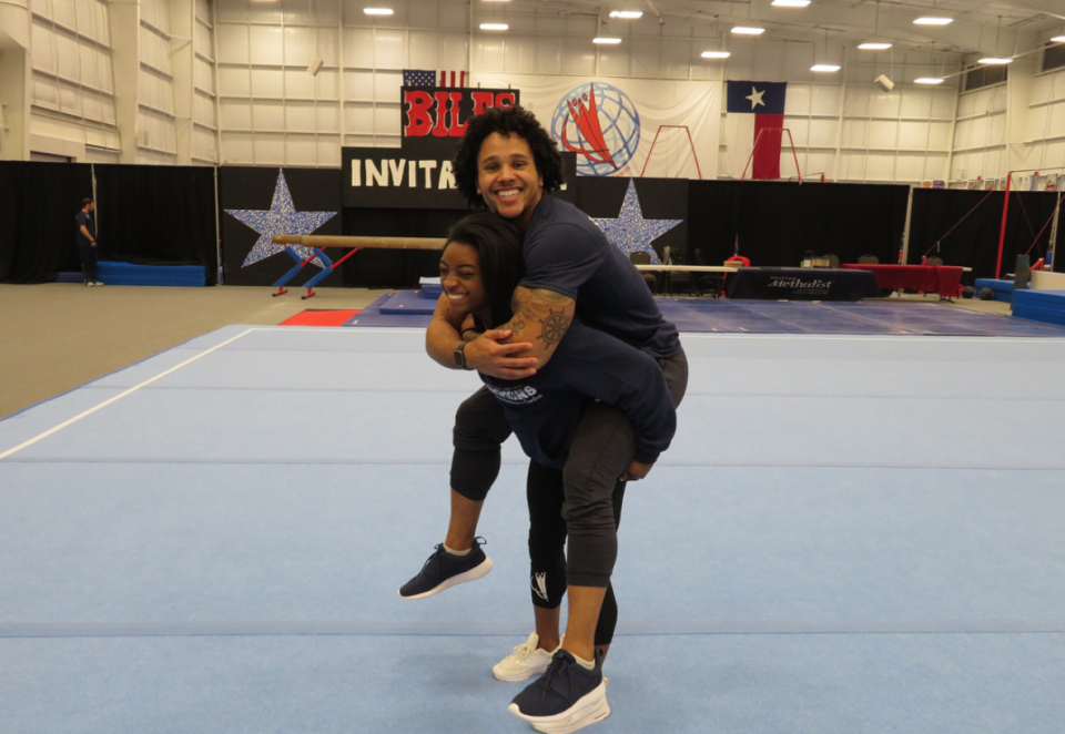 Simone Biles and Stacey Ervin