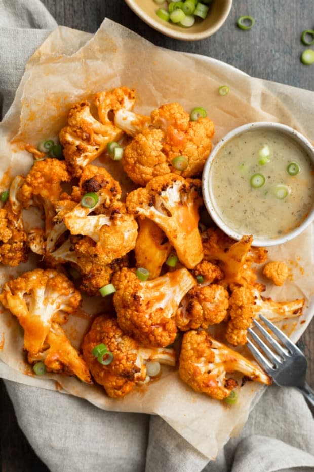 <p><a href="https://40aprons.com/air-fryer-buffalo-cauliflower/" rel="nofollow noopener" target="_blank" data-ylk="slk:40 Aprons;elm:context_link;itc:0;sec:content-canvas" class="link ">40 Aprons</a></p>