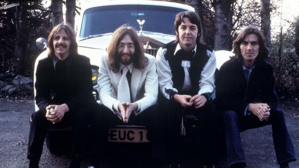 PHOTO: The Beatles during a photo session in Twickenham, April 9, 1969. (Bruce McBroom/Apple Corps Ltd.)