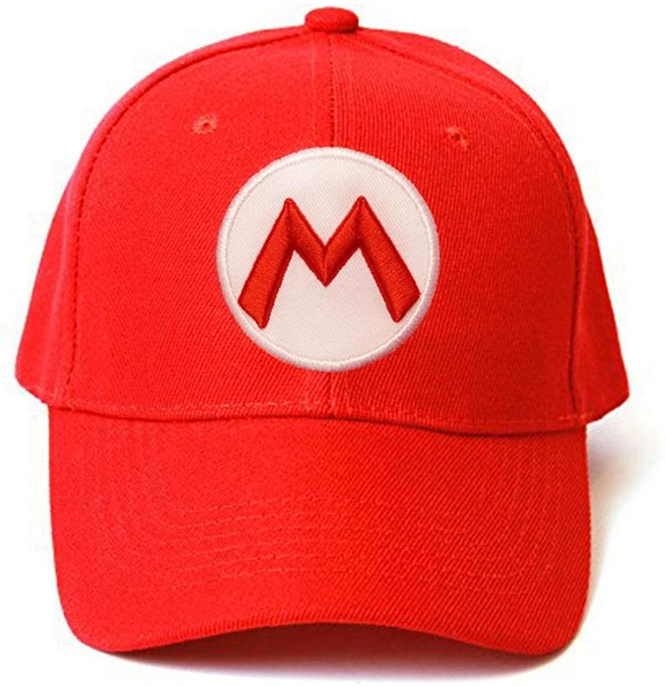 Mario Odyssey Red Snap Back Mario Baseball Cap, funny couple’s costume ideas