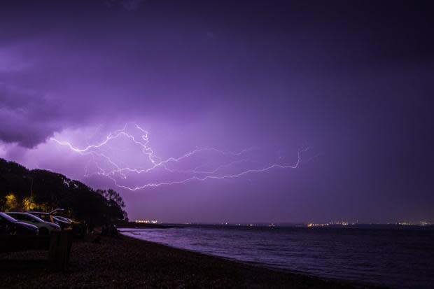 IN PICTURES: Lightning strikes over Southampton in dramatic thunderstorm