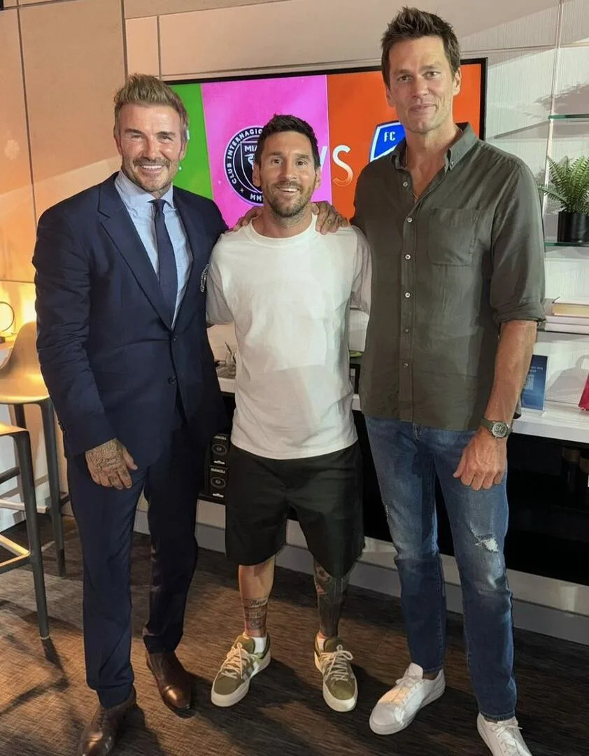 David Beckham, Lionel Messi y Tom Brady