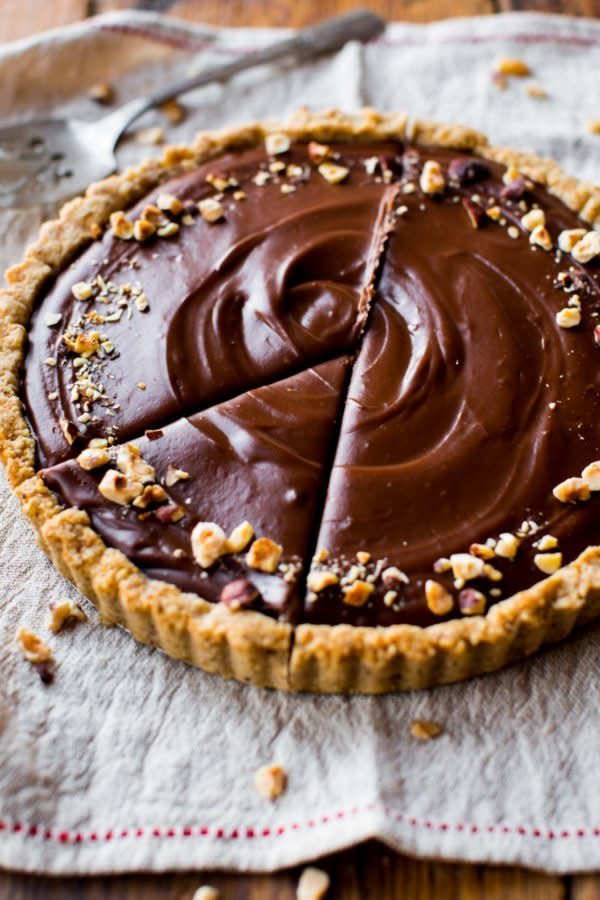 <strong>Get the <a href="https://sallysbakingaddiction.com/2016/11/01/nutella-tart-toasted-hazelnut-crust/" target="_blank">Nutella Tart with Toasted Hazelnut Crust</a> recipe from Sally's Baking Addiction</strong>