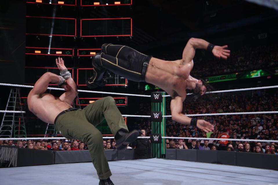 <p>Seth Rollins does what Seth Rollins does best</p>