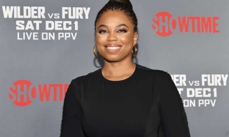 Jemele Hill attends the boxing match between Deontay Wilder and Tyson Fury.