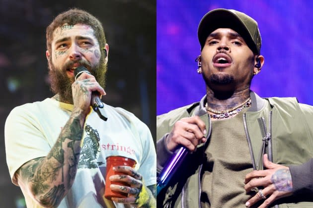 post malone chris brown post malone chris brown.jpg - Credit: Miikka Skaffari/FilmMagic; Burak Cingi/Redferns