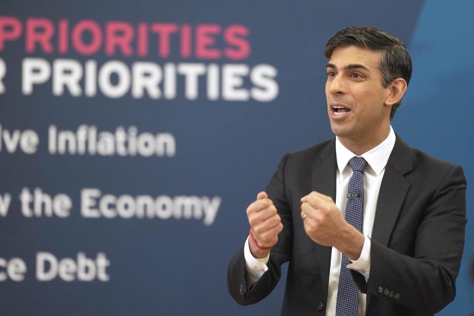 Prime minister Rishi Sunak takes part in a Q&A session on the plan in Essex (PA Wire)