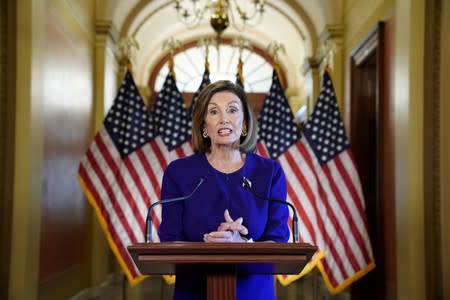 FILE PHOTO: House Speaker Nancy Pelosi announces Trump impeachment inquiry at the U.S. Capitol in Washington