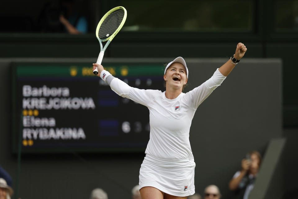 Barbora Krejcikova成了本屆溫布頓最大黑馬。Mandatory Credit: Geoff Burke-USA TODAY Sports