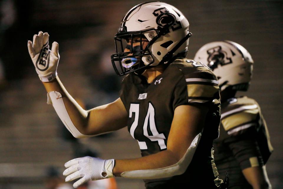 Austin's Jayden Wilson during the game against Parkland Thursday, Nov. 11, 2021, in the lass 5A, division II playoff game at Austin High School in El Paso.