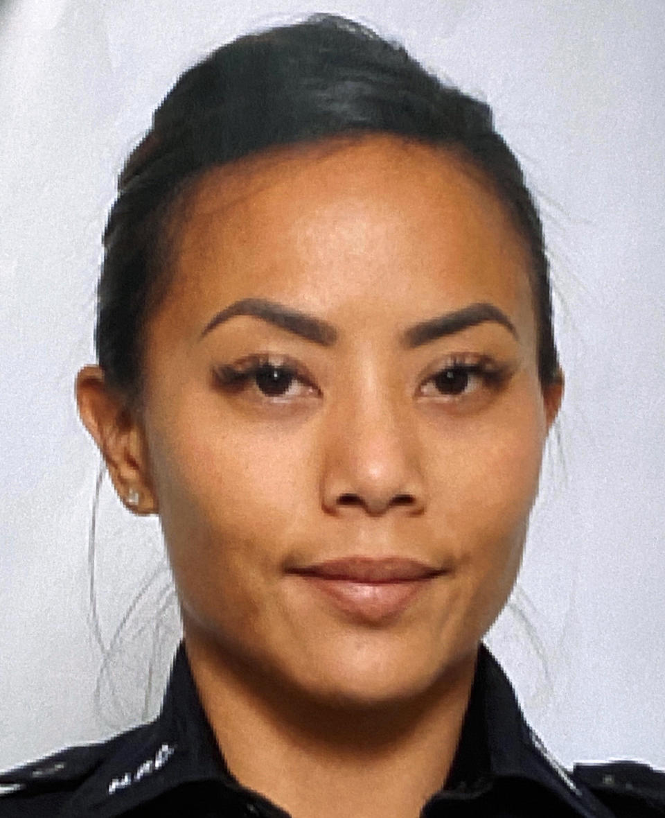 This undated photo provided by the Honolulu Police Department shows Officer Tiffany Enriquez. Enriquez was killed Sunday, Jan. 19, 2020, while responding to a call. (Courtesy of Honolulu Police Department via AP)