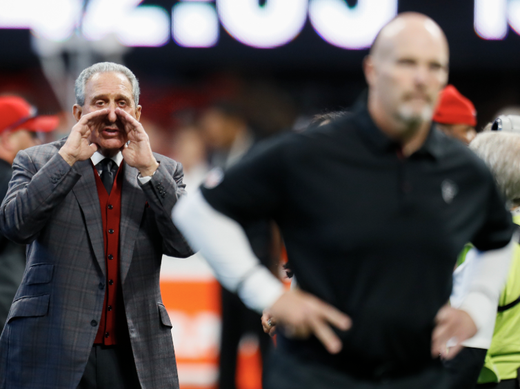 Arthur Blank has a lot to say about Dan Quinn. (Getty)