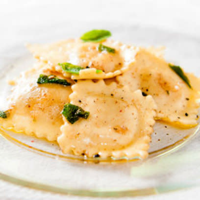 Pumpkin Ravioli with Butter and Sage: Recipe