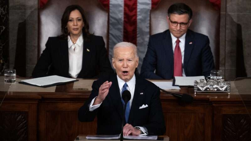 President Joe Biden delivering his 2024 State of the Union address