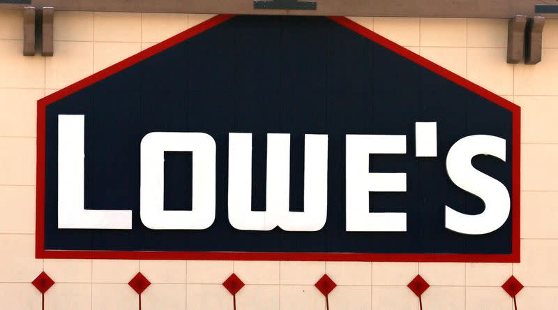 FILE PHOTO: A view of the sign outside the Lowes store in Westminster