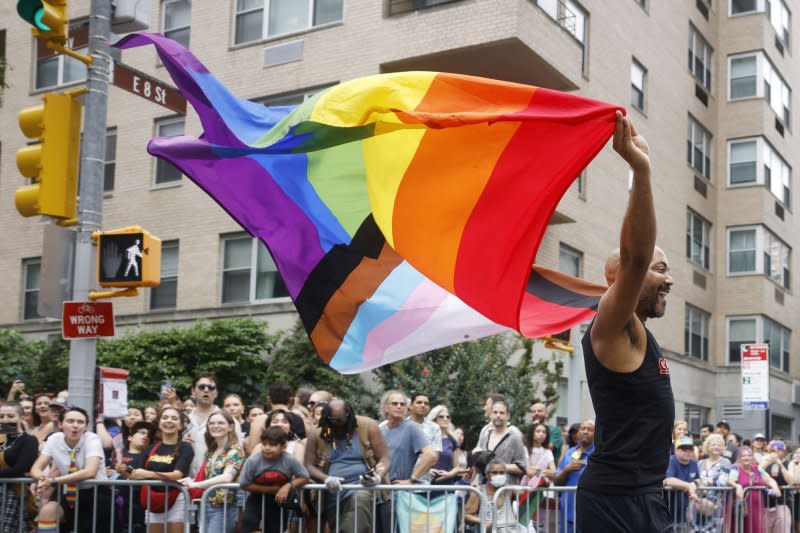 Participants march down Fifth Avenue at the 2024 NYC Pride March in New York City on Sunday. The inaugural March took place in 1970, one year after the Stonewall uprising. Photo by John Angelillo/UPI