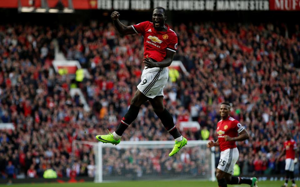 Romelu Lukaku scores United third in a victory over Everton that was ultimately emphatic even if the performance was far from it for most of the match - REUTERS