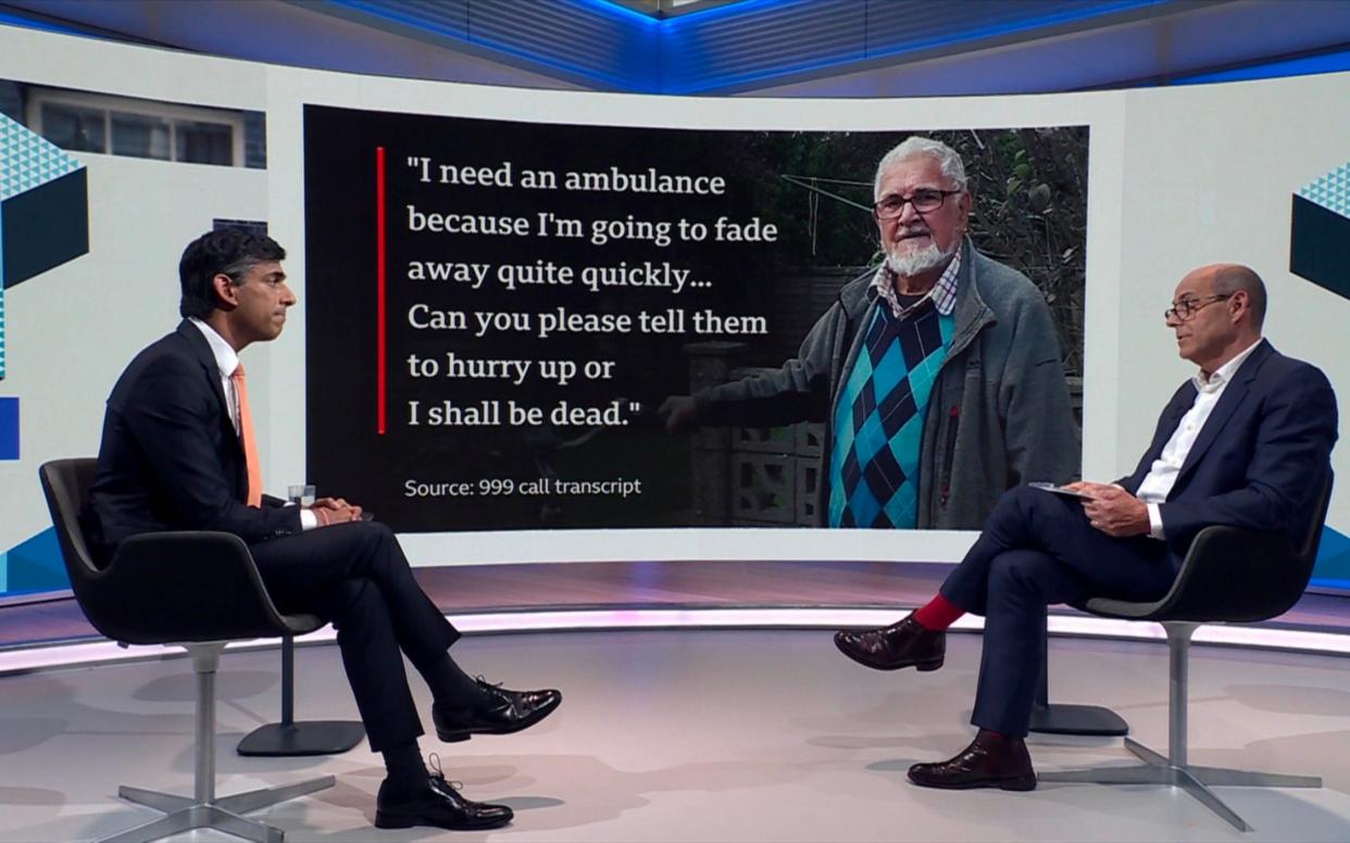 BBC's Nick Robinson interviews Rishi Sunak on Wednesday