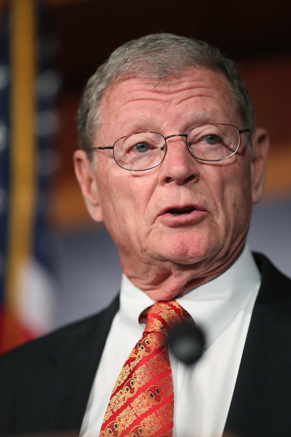 Sen. James Inhofe (R-Okla.) speaks during a news conference at the U.S. Capitol March 13, 2013 in Washington, D.C. (Photo by Chip Somodevilla/Getty Images)