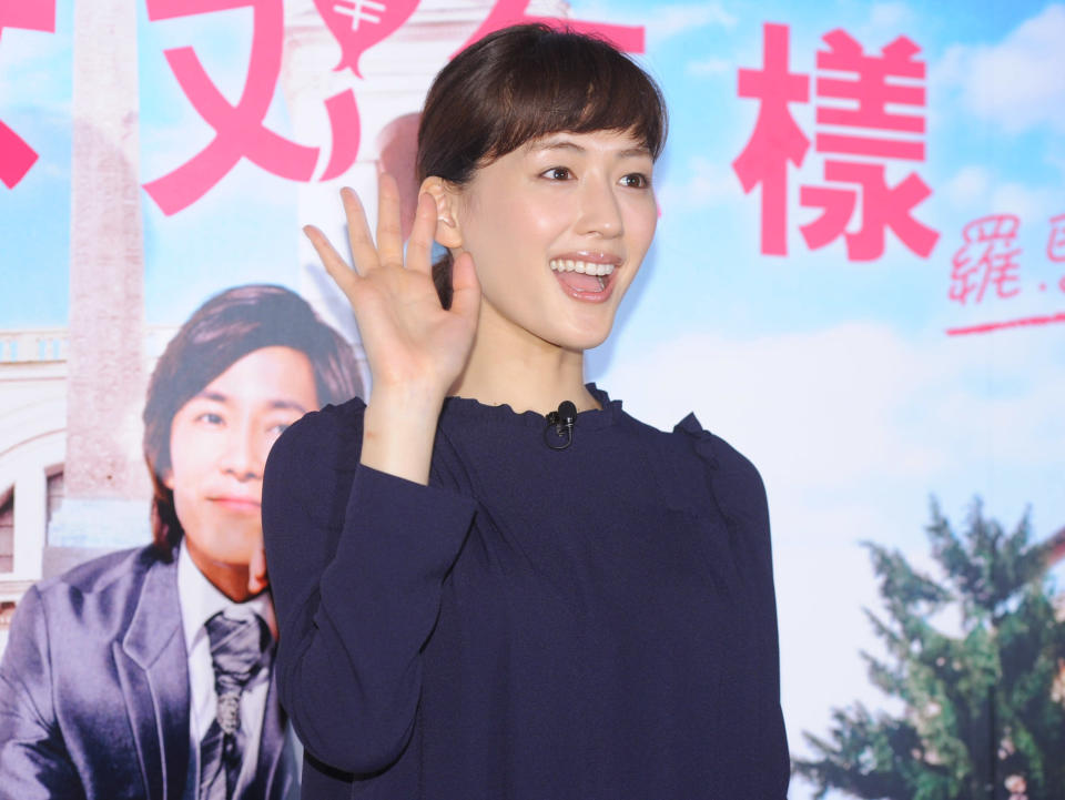 日本超人氣女星綾瀨遙首度訪台，為其主演的電影《魚干女又怎樣：羅馬假期》宣傳。（NOWnews記者林調遜／攝影）