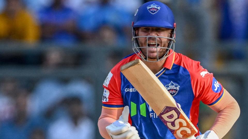 An injury to his left hand has affected David Warner’s form and led to him being sidelined after a solid start to his 2024 IPL campaign. Picture: Indranil Mukherjee / AFP