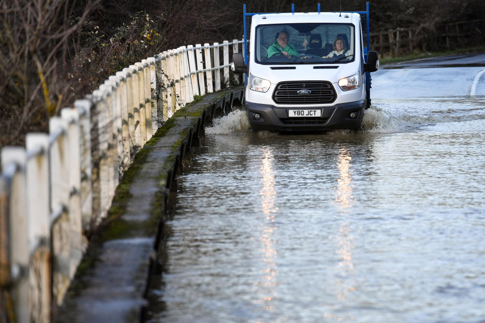 Flooding in the West Midlands as the village of Offchurch, Warwickshire, encounters heavy rain. Saturday 14th December 2019. Photo credit should read: Jacob King/PA Wire (Photo by Jacob King/PA Images via Getty Images)