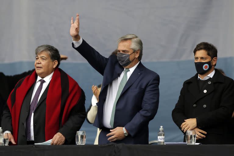 El presidente Alberto Fernández participa de la inauguración de la Facultad de Ciencias Medicas de la Universidad Nacional de José C. Paz (Unpaz) junto al intendente Mario Ishii y Axel Kicillof