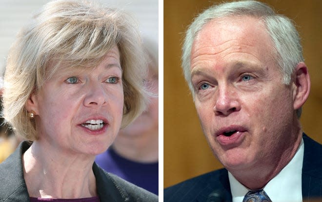 Wisconsin's U.S. senators Tammy Baldwin (left), a Democrat, and Ron Johnson (right), a Republican.