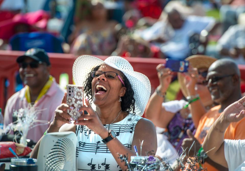 The crowd enjoys live jazz music Saturday, September 4, 2021 during the 2021 Gulf Coast Summer Fest Jazz Edition at Maritime Park.